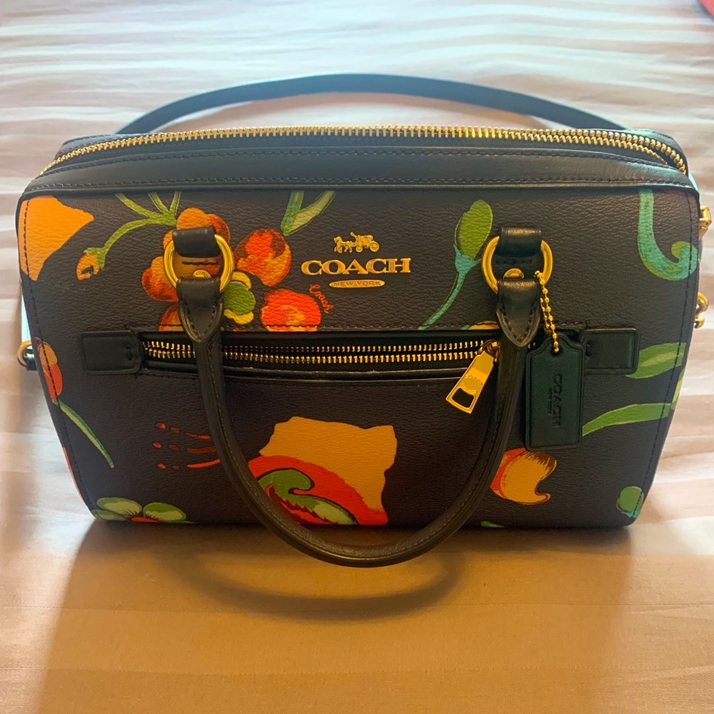 Coach Rowan Satchel With Dreamy Land Floral Print